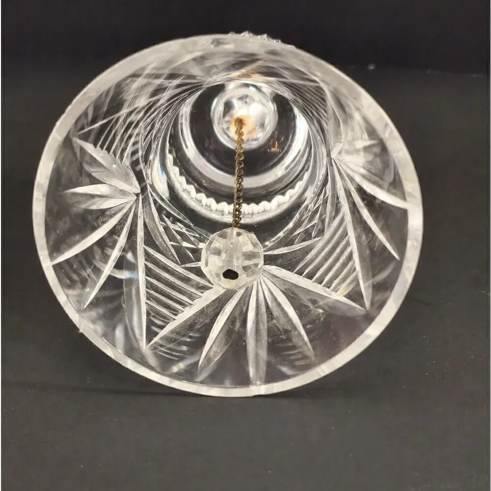 Vintage crystal etched bell